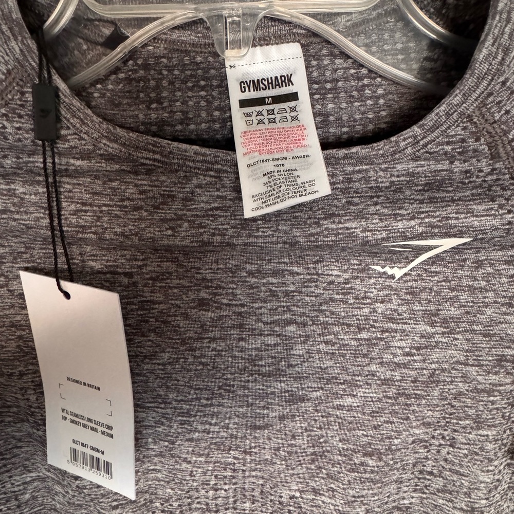 Gymshark Charcoal Seamless Top - Picture 2 of 5